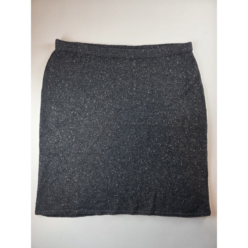 J Jill Skirt Medium Knit Elastic Stretch Straight Pencil Gray Business Wear